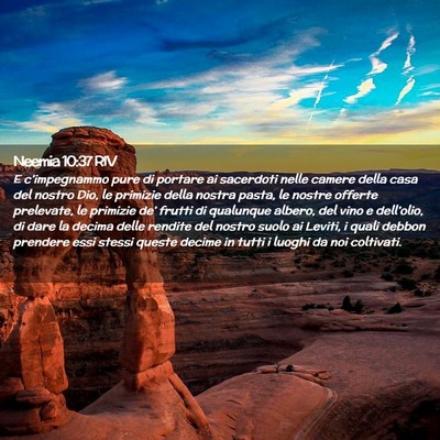 Picture 02 - Neemia 10:37 RIV - E c’impegnammo pure di portare ai sacerdoti - Bible Verse Picture
