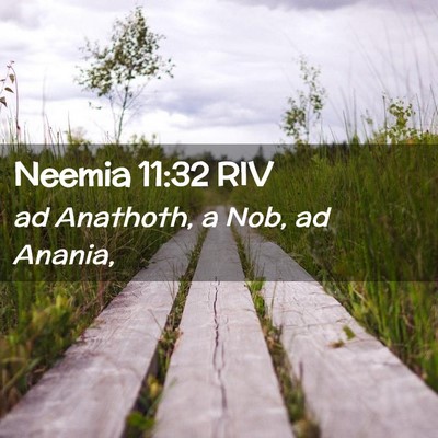 Picture 02 - Neemia 11:32 RIV - ad Anathoth, a Nob, ad - Bible Verse Picture