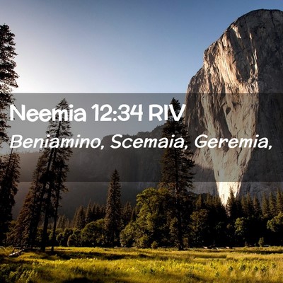 Picture 02 - Neemia 12:34 RIV - Beniamino, Scemaia, - Bible Verse Picture