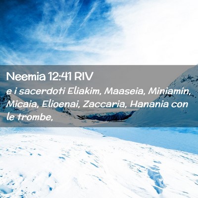 Picture 02 - Neemia 12:41 RIV - e i sacerdoti Eliakim, Maaseia, Miniamin, Micaia, - Bible Verse Picture