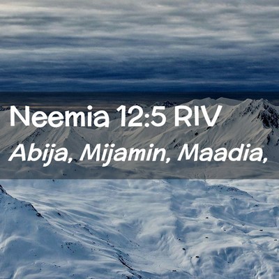 Picture 02 - Neemia 12:5 RIV - Abija, Mijamin, - Bible Verse Picture