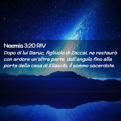 Picture 02 - Neemia 3:20 RIV - Dopo di lui Baruc, figliuolo di Zaccai, ne - Bible Verse Picture