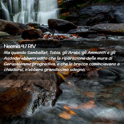 Picture 02 - Neemia 4:7 RIV - Ma quando Samballat, Tobia, gli Arabi, gli - Bible Verse Picture