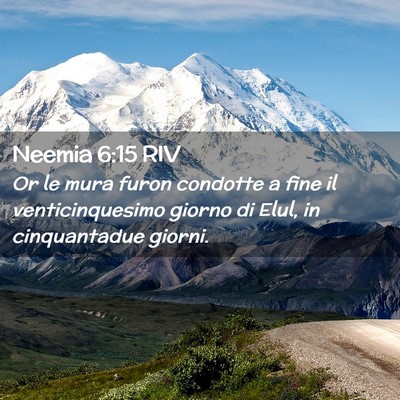 Picture 02 - Neemia 6:15 RIV - Or le mura furon condotte a fine il - Bible Verse Picture