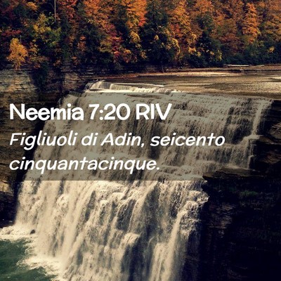 Picture 02 - Neemia 7:20 RIV - Figliuoli di Adin, seicento - Bible Verse Picture