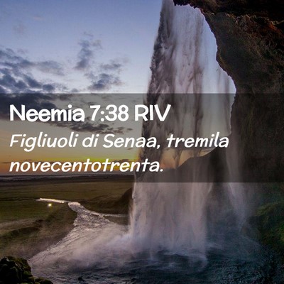 Picture 02 - Neemia 7:38 RIV - Figliuoli di Senaa, tremila - Bible Verse Picture