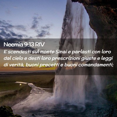 Picture 02 - Neemia 9:13 RIV - E scendesti sul monte Sinai e parlasti con loro - Bible Verse Picture