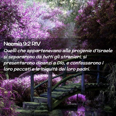 Picture 02 - Neemia 9:2 RIV - Quelli che appartenevano alla progenie - Bible Verse Picture