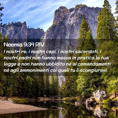 Picture 02 - Neemia 9:34 RIV - I nostri re, i nostri capi, i nostri sacerdoti, i - Bible Verse Picture