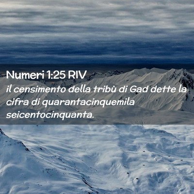 Picture 02 - Numeri 1:25 RIV - il censimento della tribù di Gad dette la cifra - Bible Verse Picture