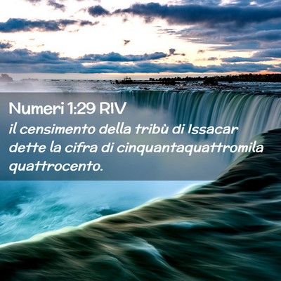 Picture 02 - Numeri 1:29 RIV - il censimento della tribù di Issacar dette la - Bible Verse Picture