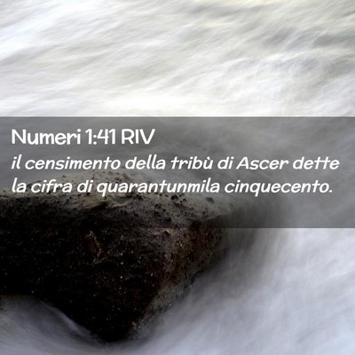 Picture 02 - Numeri 1:41 RIV - il censimento della tribù di Ascer dette la - Bible Verse Picture