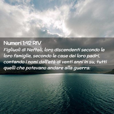 Picture 02 - Numeri 1:42 RIV - Figliuoli di Neftali, loro discendenti secondo le - Bible Verse Picture
