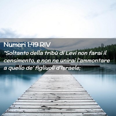 Picture 02 - Numeri 1:49 RIV - “Soltanto della tribù di Levi non farai il - Bible Verse Picture