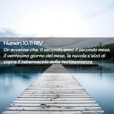 Picture 02 - Numeri 10:11 RIV - Or avvenne che, il secondo anno il secondo mese, - Bible Verse Picture