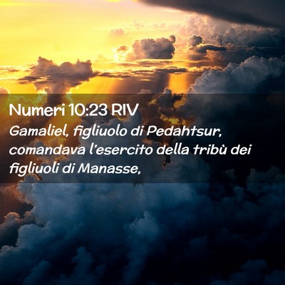 Picture 02 - Numeri 10:23 RIV - Gamaliel, figliuolo di Pedahtsur, comandava - Bible Verse Picture