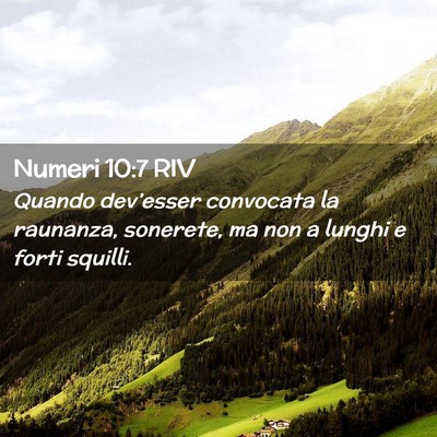 Picture 02 - Numeri 10:7 RIV - Quando dev’esser convocata la raunanza, - Bible Verse Picture