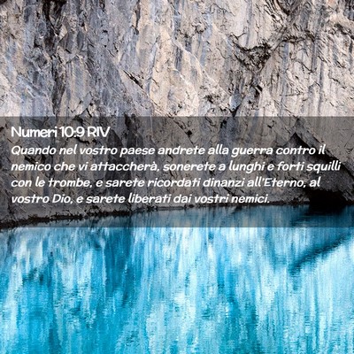 Picture 02 - Numeri 10:9 RIV - Quando nel vostro paese andrete alla guerra - Bible Verse Picture
