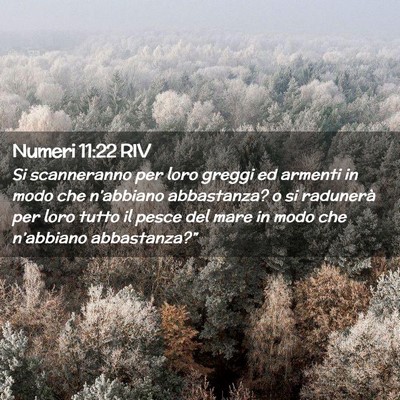 Picture 02 - Numeri 11:22 RIV - Si scanneranno per loro greggi ed armenti in modo - Bible Verse Picture