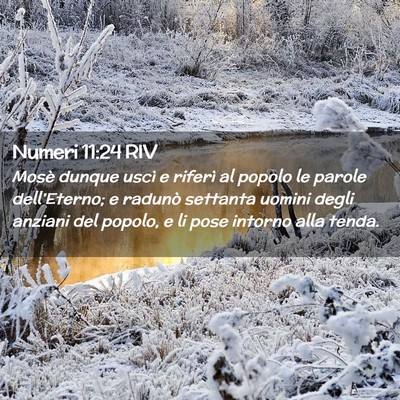 Picture 02 - Numeri 11:24 RIV - Mosè dunque uscì e riferì al popolo le parole - Bible Verse Picture