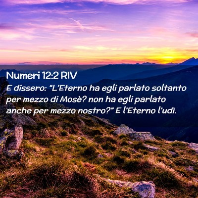 Picture 02 - Numeri 12:2 RIV - E dissero: “L’Eterno ha egli parlato soltanto - Bible Verse Picture