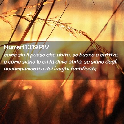 Picture 02 - Numeri 13:19 RIV - come sia il paese che abita, se buono o cattivo, - Bible Verse Picture