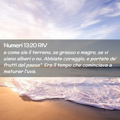 Picture 02 - Numeri 13:20 RIV - e come sia il terreno, se grasso o magro, se vi - Bible Verse Picture