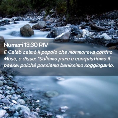 Picture 02 - Numeri 13:30 RIV - E Caleb calmò il popolo che mormorava contro - Bible Verse Picture