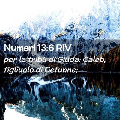 Picture 02 - Numeri 13:6 RIV - per la tribù di Giuda: Caleb, figliuolo di - Bible Verse Picture