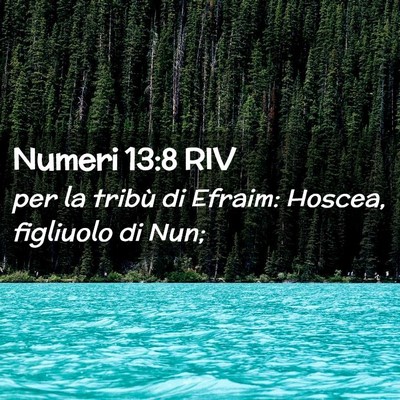 Picture 02 - Numeri 13:8 RIV - per la tribù di Efraim: Hoscea, figliuolo di - Bible Verse Picture