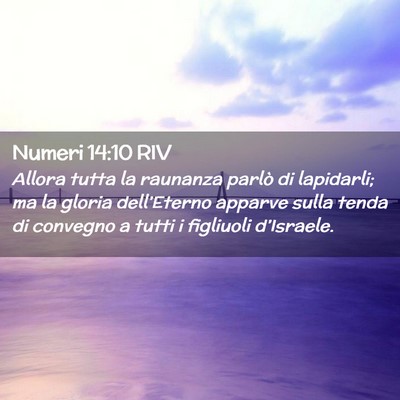 Picture 02 - Numeri 14:10 RIV - Allora tutta la raunanza parlò di lapidarli; ma - Bible Verse Picture