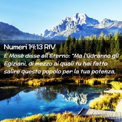 Picture 02 - Numeri 14:13 RIV - E Mosè disse all’Eterno: “Ma l’udranno gli - Bible Verse Picture