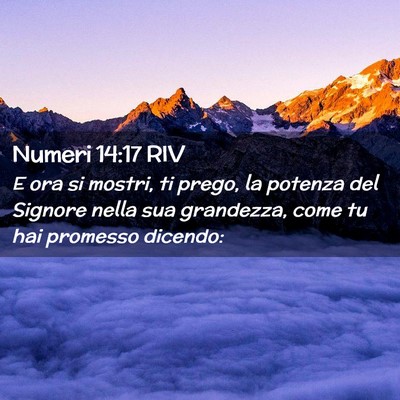 Picture 02 - Numeri 14:17 RIV - E ora si mostri, ti prego, la potenza del Signore - Bible Verse Picture