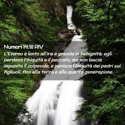 Picture 02 - Numeri 14:18 RIV - L’Eterno è lento all’ira e grande in - Bible Verse Picture