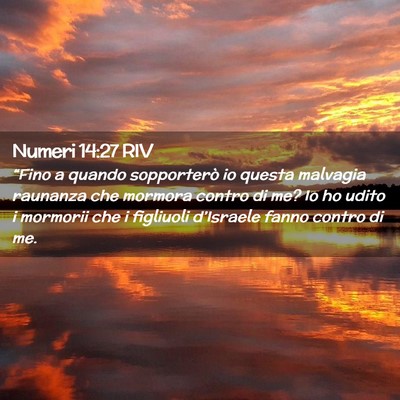 Picture 02 - Numeri 14:27 RIV - “Fino a quando sopporterò io questa malvagia - Bible Verse Picture