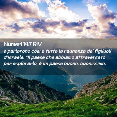Picture 02 - Numeri 14:7 RIV - e parlarono così a tutta la raunanza de’ - Bible Verse Picture