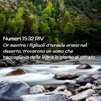 Picture 02 - Numeri 15:32 RIV - Or mentre i figliuoli d’Israele erano nel - Bible Verse Picture