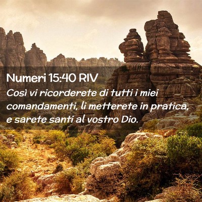 Picture 02 - Numeri 15:40 RIV - Così vi ricorderete di tutti i miei - Bible Verse Picture