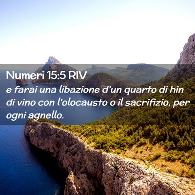 Picture 02 - Numeri 15:5 RIV - e farai una libazione d’un quarto di hin di - Bible Verse Picture