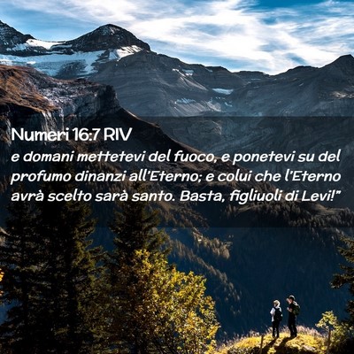 Picture 02 - Numeri 16:7 RIV - e domani mettetevi del fuoco, e ponetevi su del - Bible Verse Picture