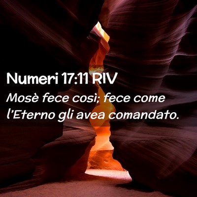 Picture 02 - Numeri 17:11 RIV - Mosè fece così; fece come l’Eterno gli avea - Bible Verse Picture