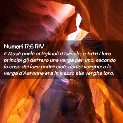 Picture 02 - Numeri 17:6 RIV - E Mosè parlò ai figliuoli d’Israele, e tutti - Bible Verse Picture