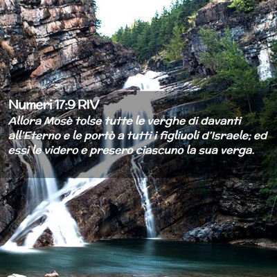 Picture 02 - Numeri 17:9 RIV - Allora Mosè tolse tutte le verghe di davanti - Bible Verse Picture