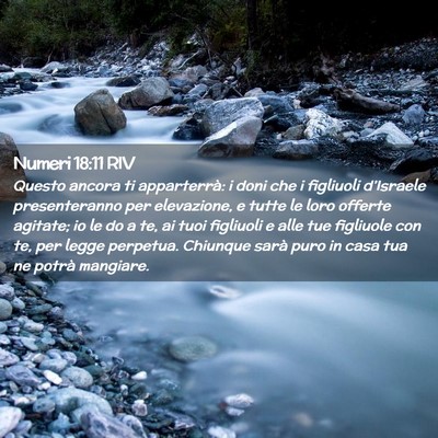 Picture 02 - Numeri 18:11 RIV - Questo ancora ti apparterrà: i doni che i - Bible Verse Picture