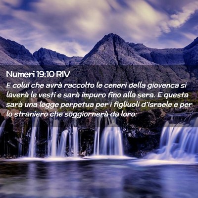 Picture 02 - Numeri 19:10 RIV - E colui che avrà raccolto le ceneri della - Bible Verse Picture
