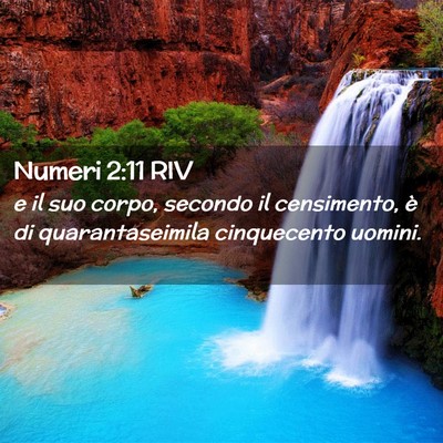 Picture 02 - Numeri 2:11 RIV - e il suo corpo, secondo il censimento, è di - Bible Verse Picture