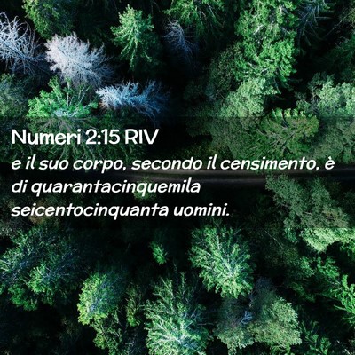 Picture 02 - Numeri 2:15 RIV - e il suo corpo, secondo il censimento, è di - Bible Verse Picture