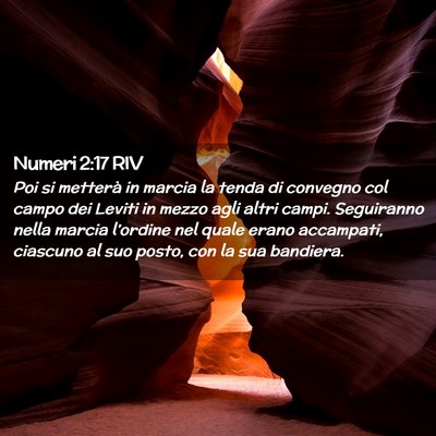 Picture 02 - Numeri 2:17 RIV - Poi si metterà in marcia la tenda di convegno - Bible Verse Picture