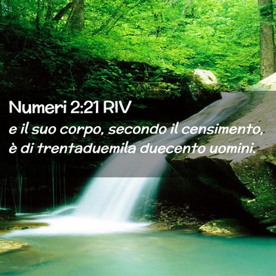 Picture 02 - Numeri 2:21 RIV - e il suo corpo, secondo il censimento, è di - Bible Verse Picture