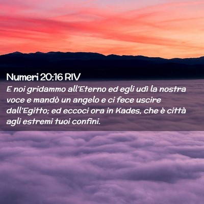 Picture 02 - Numeri 20:16 RIV - E noi gridammo all’Eterno ed egli udì la - Bible Verse Picture